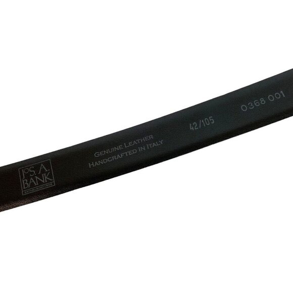 Joseph A Bank Mens Dress Belt Size 42 Black Genuine Leather Silvertone Buckle - Picture 3 of 3